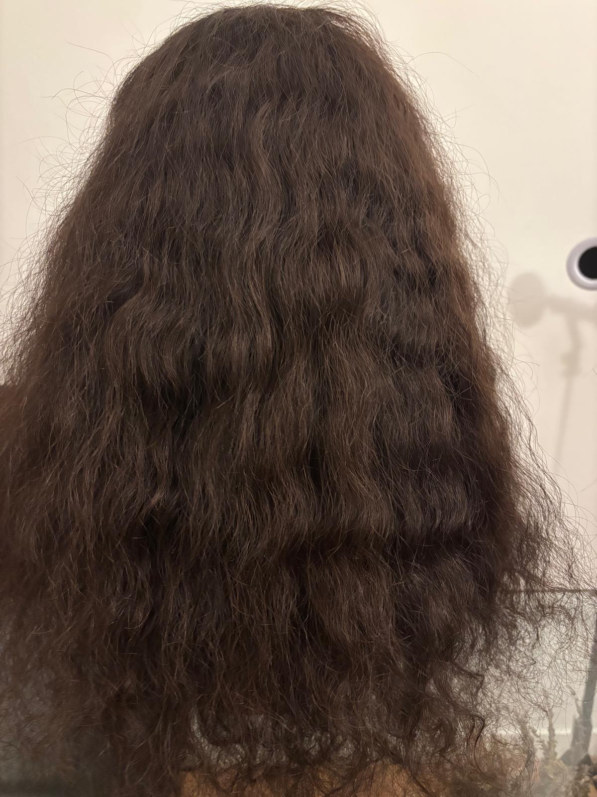perruque natural curly 20' closure 5*5 - vue 2