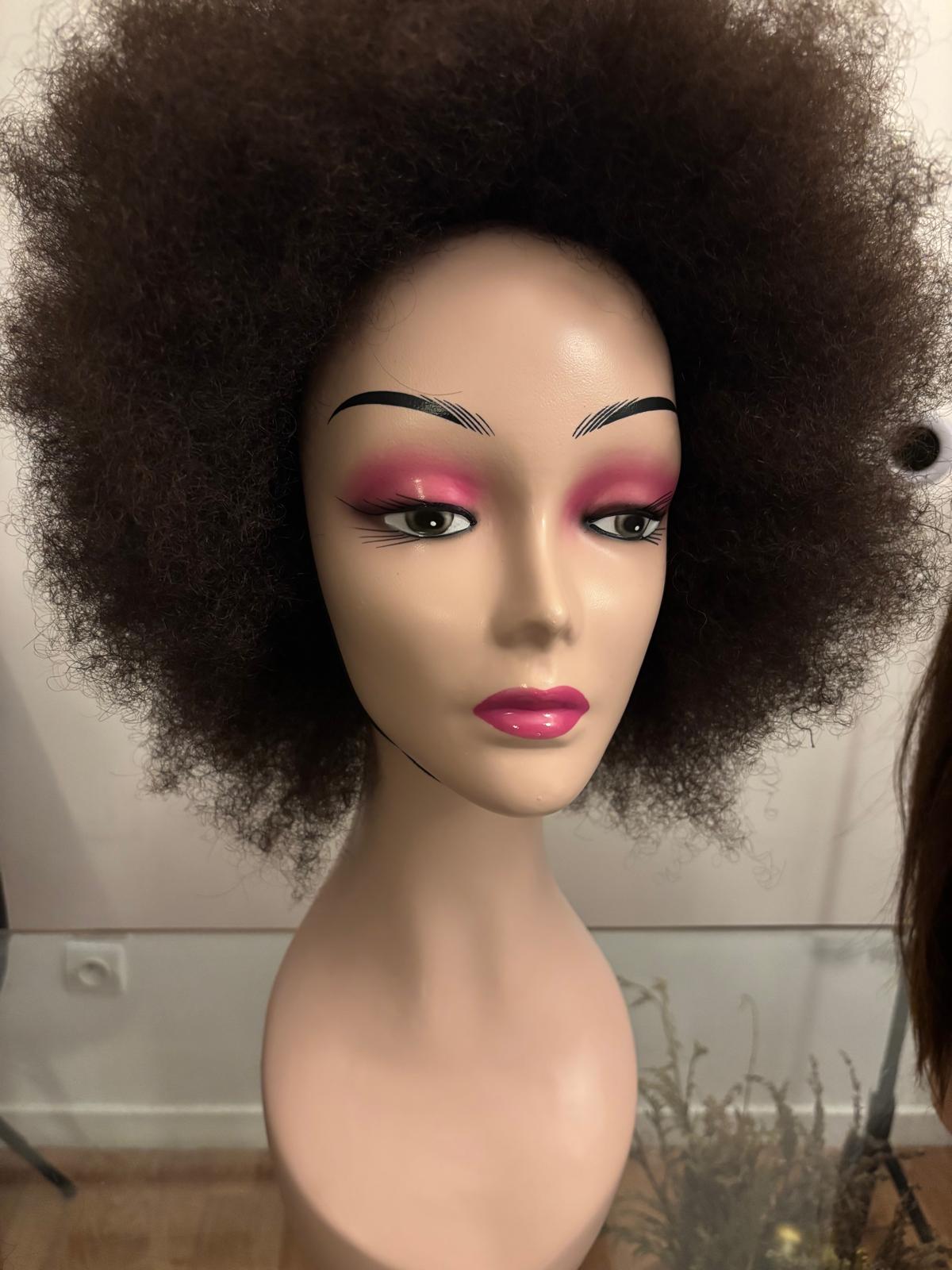 perruque en afro crepue 8'